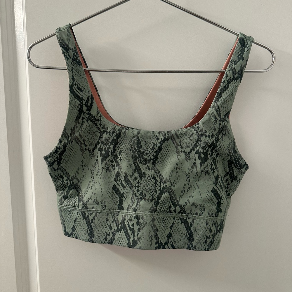 Fabletics Green Snake Print Women's Top |‎ L